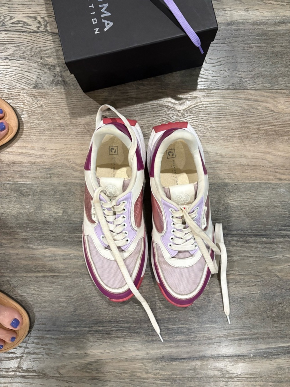 Duca Del Cosma - Women’s Pink & Purple Casual Lace-Up Sneakers